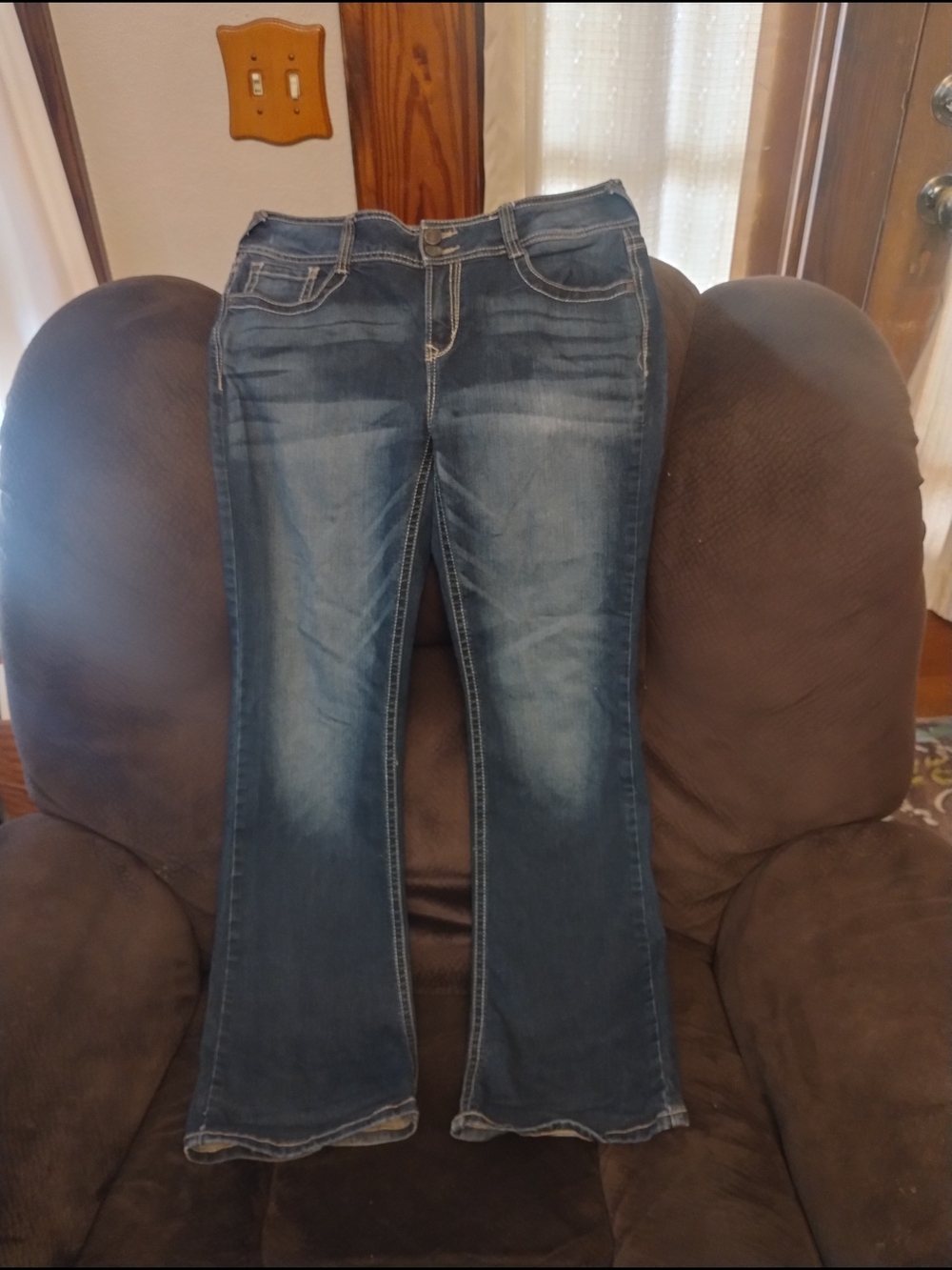 Vintage Wallflower Women's Bootcut Jeans in Medium Blue Sz 13 31 Inch Inseam